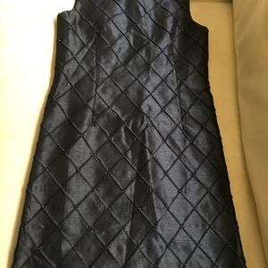 Vintage Talbots kids Black Dress, with black beads, size 10 girls